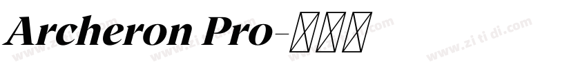 Archeron Pro字体转换